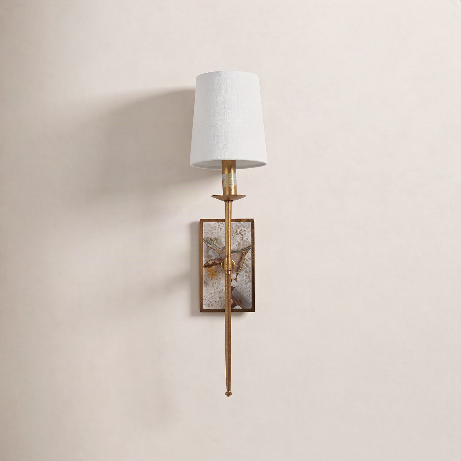 Garnet Single Light Wallchiere, Gold