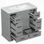 Ensemble de meuble-lavabo de 36 pouces, six tiroirs, séparateurs de tiroirs multifonctionnels, tablettes réglables-1401074052