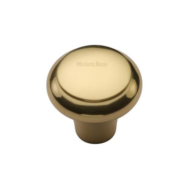 Heritage Brass Heritage Cabinet Knob Edge Design, 3cm H x 3.2cm W x 3.2cm D, Polished Brass