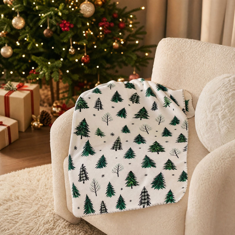 Christmas Decor Christmas Classic Print Blanket Soft Warm Sofa Bed Office Travel Multipurpose Blanket, A