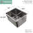 Brightwork 23 " L Undermount Single Bowl Stainless Steel Kitchen Sink