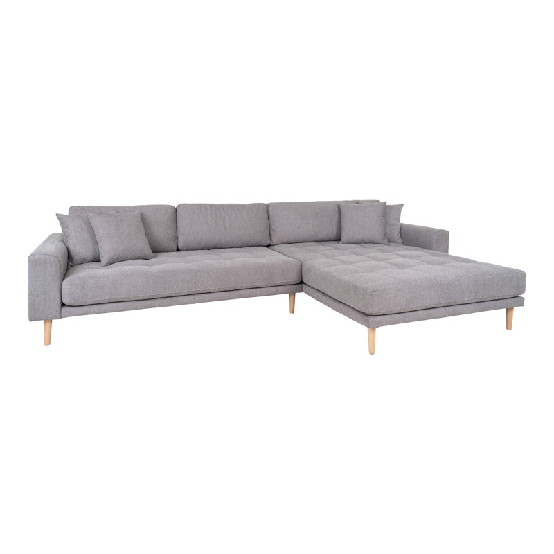 Eguntola 4 Seater Sofa & Chaise, Grey, Right Hand Facing