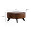 Table basse ronde avec rangement caché