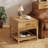 Adden Mid-century Modern 1-drawer End Table/nightstand With Lower Shelf, Wood Frame & Burl Veneer Drawer Front, Oak Finish-123491658