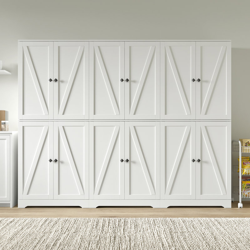Armoire de rangement 72 po, Blanc