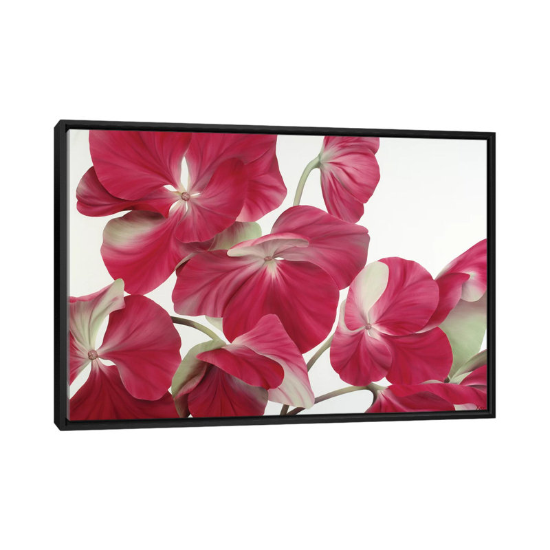 « floriade iv », impression sur toile, H 18 po x l 26 po x P 1,5 po, Toile avec cadre noir, Pas de tapis