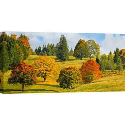 2AP6159 Autumn Colours, Quebec, Canada - Wrapped Canvas Print