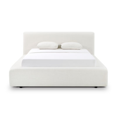 Meena Cream Upcycled Linen Storage Bed