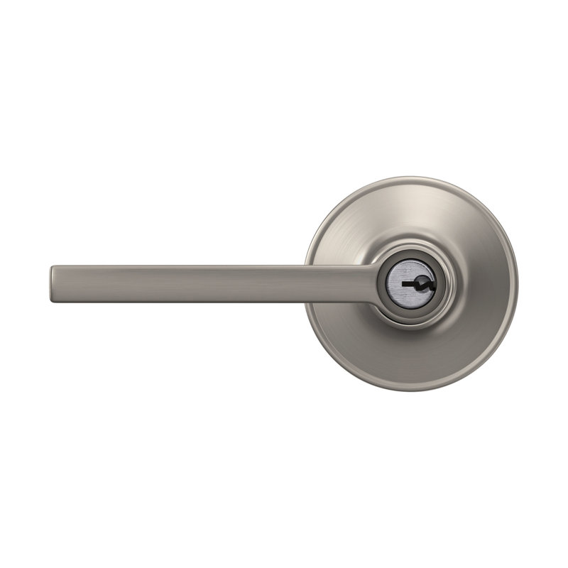 Solstice Lever Keyed Entry Lock, Satin Nickel