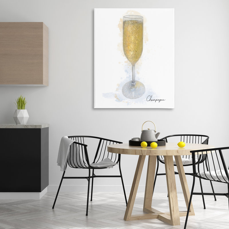 Toile champagne champagne, design par Matthew Piotrowicz, H 48 po x l 36 po