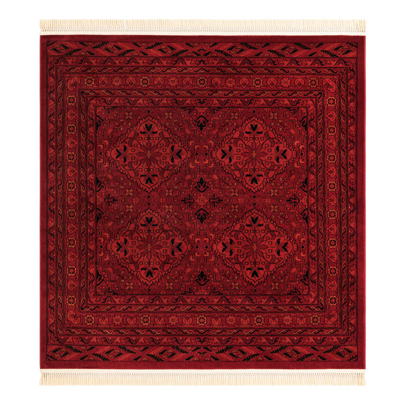 Tapis oriental rouge Amro, Square 6'1"