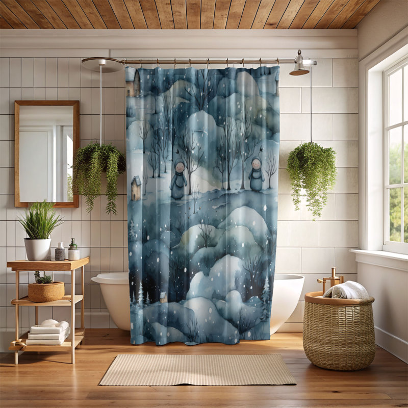 Arctic Wonderland - Premium Shower Curtain, 74"H x 71"W