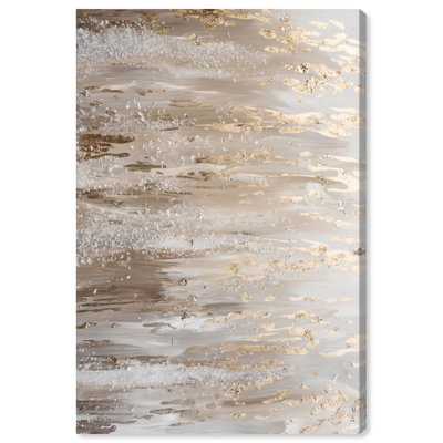 Rust Wounds Canvas Elegant Gold Abstract by Art Remedy