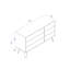 Cashel 3+3, 6 Drawer wide chest of drawers