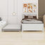 Structure de lit plateforme en bois avec lit gigogne-1812949110