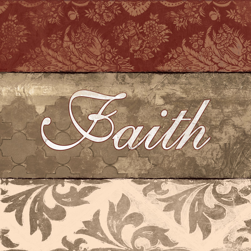 Faith Red 2 - Wrapped Canvas Print, 30cm H x 30cm W x 3.8cm D