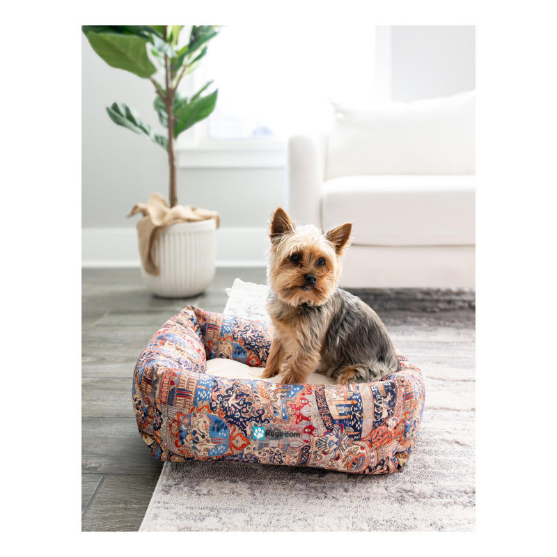 Tapis pour lit de qualité supérieure Rugs.com, H 7,5 po x l 16 po x P 20 po, Beige/Blue/Brown/Red/Orange/Olive/CreamFloral