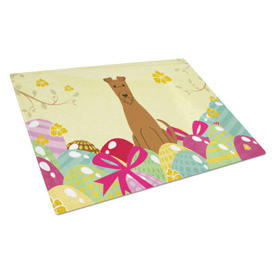 The Holiday Aisle Saroyan Glass Irish Terrier Cutting Board