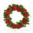 Poinsettia and Variegated Holly Christmas Wreath-2141110317
