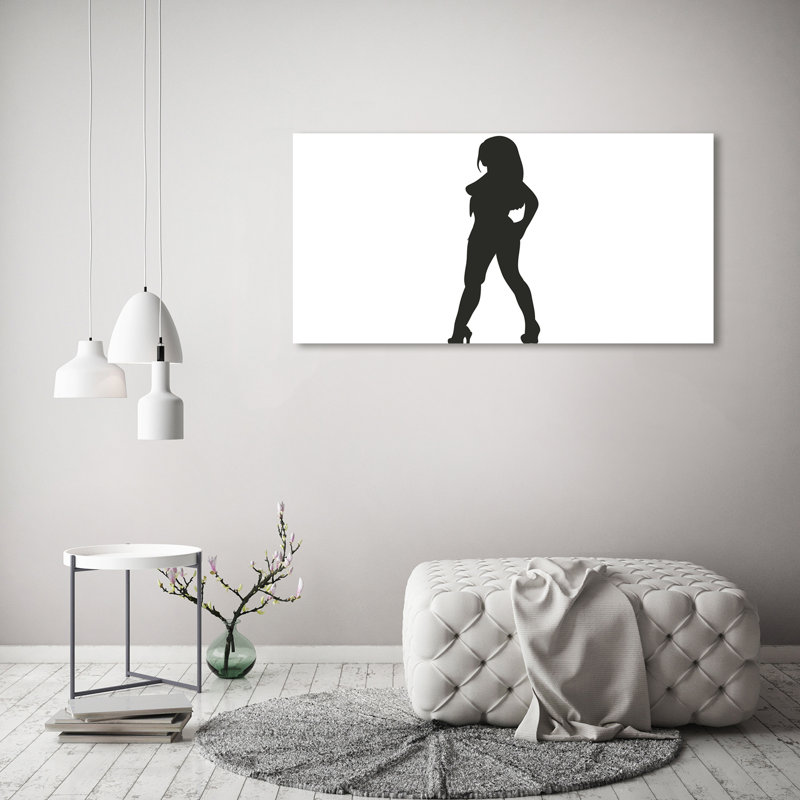 Silhouette Of A Woman - Wrapped Canvas Print