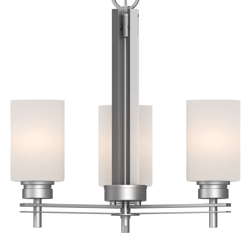 Mini-lustre suspendu en nickel 3 lumières Carena