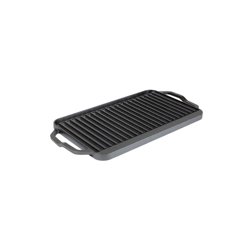Lodge Black Cast Iron Reversible Double Burner Griddle