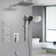 Shower Systems With 11.8"Rain Shower And High Pressure Handheld, 3 Body Jet Faucet, Rough In-Valve