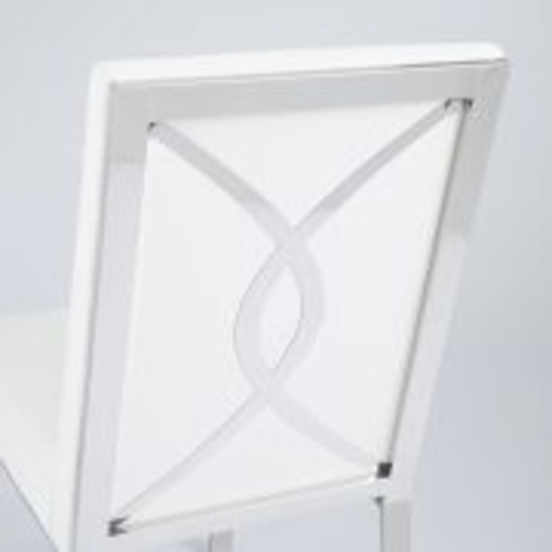 Chaise d'appoint rembourrée Kemper, Ivoire