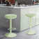 Green Set Of 2 Dining Chair,modern Swivel Round Bar Stools,backless