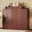 Grand lit pliable avec 2 grandes garde-robes et unités de rangement, cadre de lit en bois pour étagères murales ouvertes, chambre plateforme-47884211-47884213
