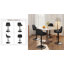 Tabourets de bar pivotants réglables améliorés - Tabourets de comptoir rembourrés en similicuir et en tissu avec base chromée pour îlot de cuisine, bar-1894463235