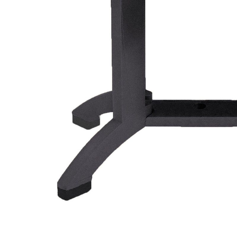 Grosfillex Atlanta 48"x32" Table, Shiplap Top/Charcoal Base