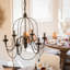 Lustre 6 lumières Pannier - Bronze huilé-1174800654