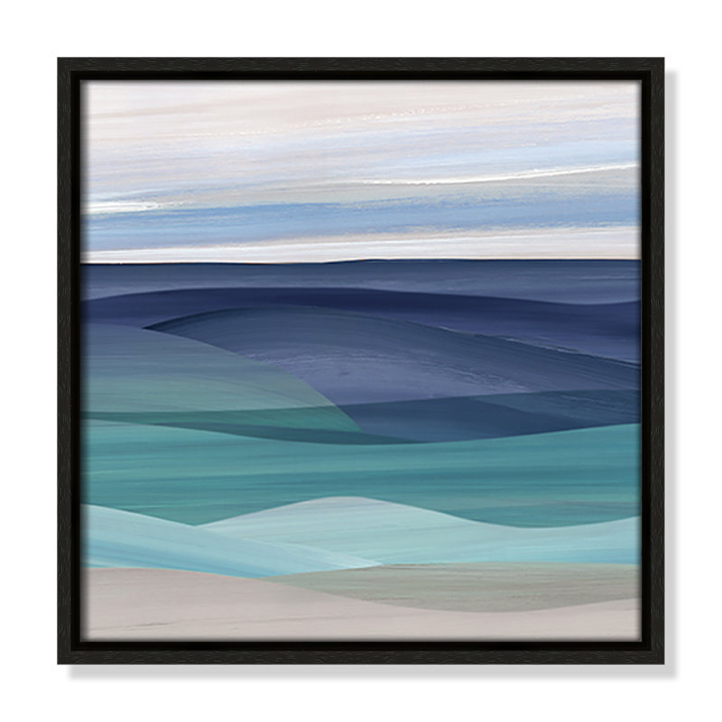 «Blue Valley Print» par Carol Robinson, Espresso, H 13,5 po x l 13,5 po x P 2 po