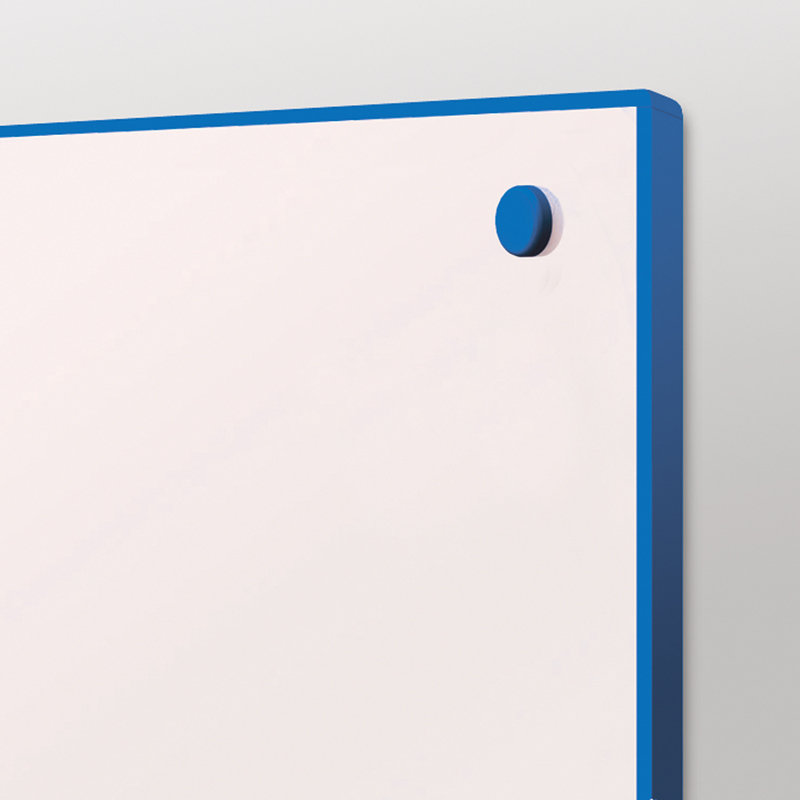 Wall Mounted Whiteboard, 120 cm H x 240 cm W, Blue