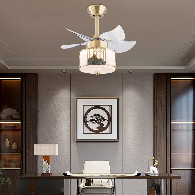 Xavious 23 Inch 3-Colour Gold Ceiling Fan LED Light with Remote Control