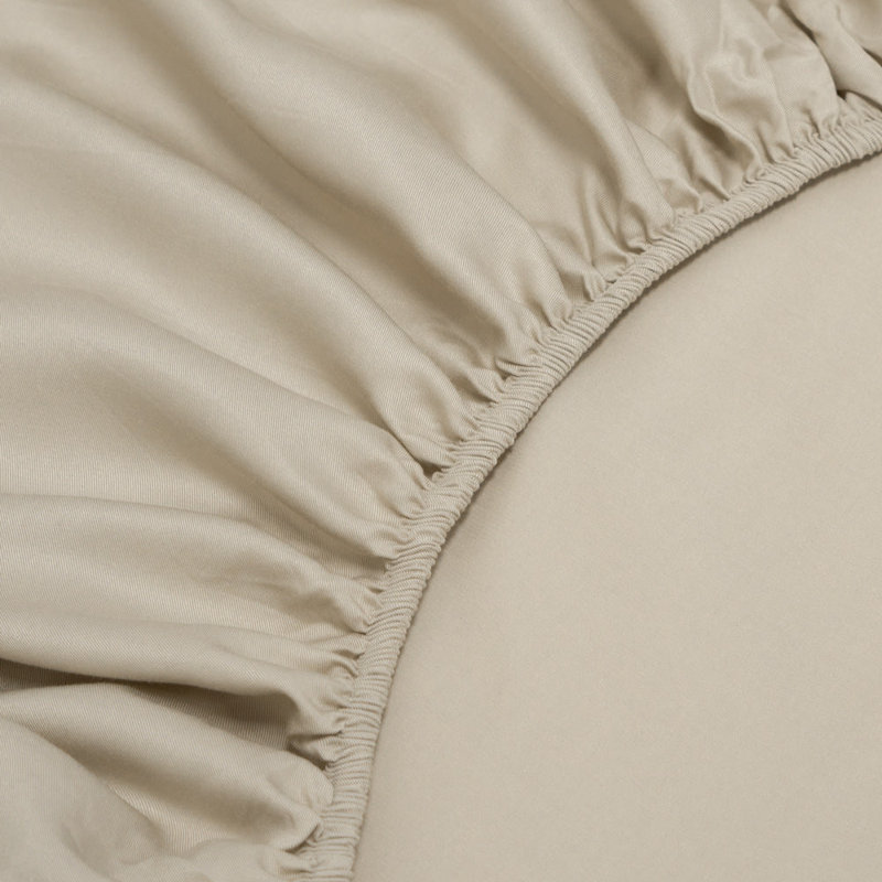 Rayonne de bambou 4 pièces Ensemble de draps, Ensemble de draps pour grand lit de 4 pièces, Sable