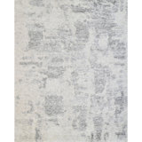 Wool Area Rug in Light Gray/Gray