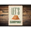 Plaque en aluminium Let's Go Camping-58278752