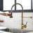 Black And Gold Kitchen Faucet With Pull Down - To Impact , Stable Water Supply, Versatile Spray Functions Contemporary Sink Construction, Dampness, Efficient Pattern