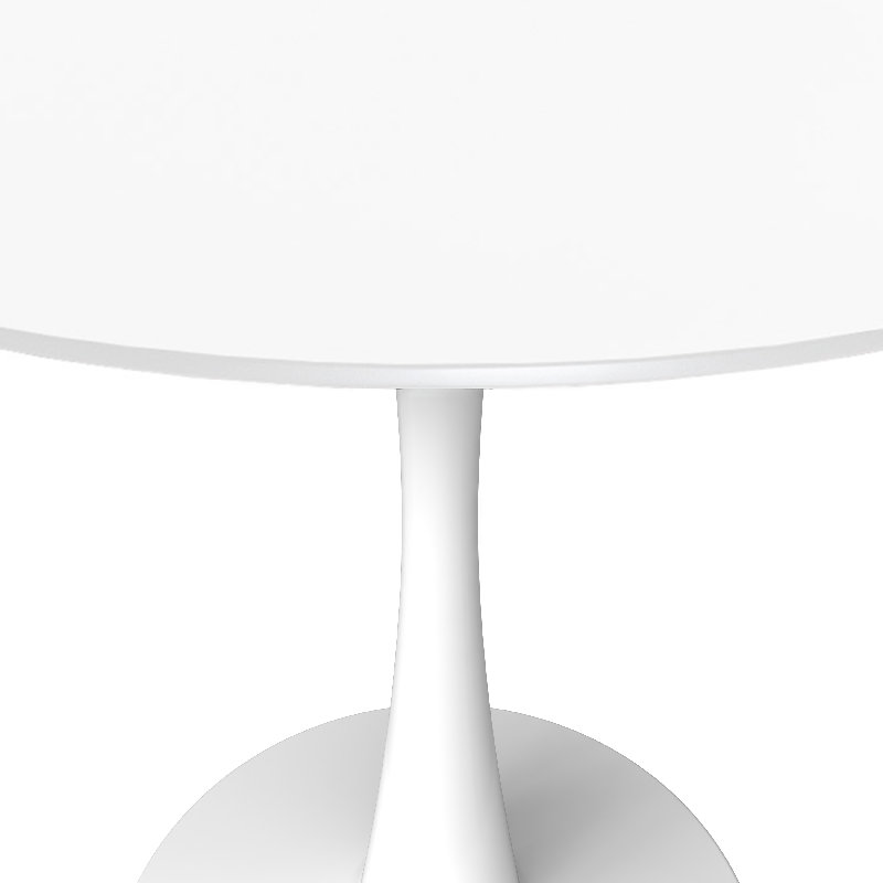 Table de salle à manger moderne à piédestal avec plateau en bois aggloméré durable et base en acier robuste - Parfait pour les cuisines et les salles à manger