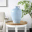 Hennecy Ceramic Ombre Decorative Blue Vase with Unique Texturing