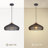 1-Light Pendant Light Black-580917235