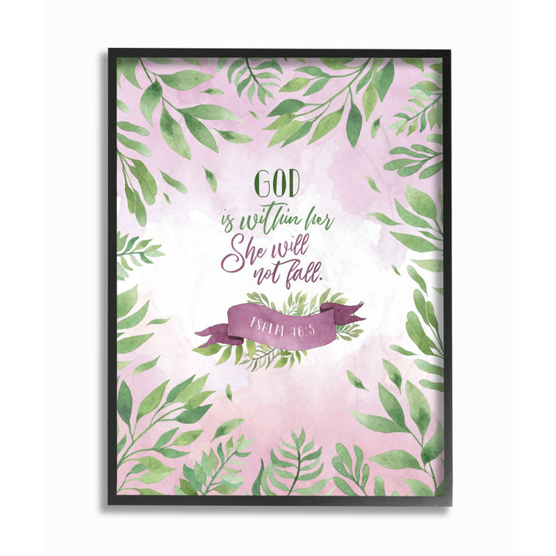 " God Is Within Her ", 14" H x 11" W, Midnight Black Framed Giclee
