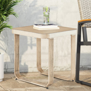Dip Patio Aluminum Square Side Table
