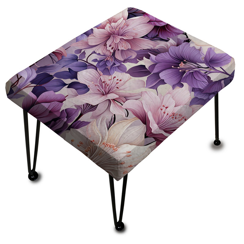Orchid Dream - motif tropical I - repose-pieds rectangulaire tropical