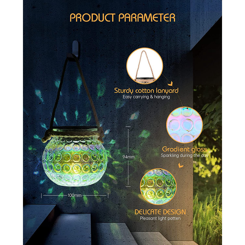 8.9'' Solar Powered Outdoor Lantern