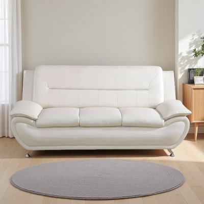 3 Seater Faux Leather Sofa