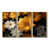 Toile avec cadre flottant or