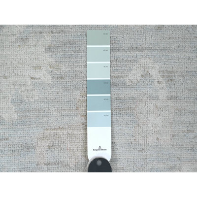 2'11" x 15'6" New Hand Knotted Blue Wool Runner Oriental Rug - MOA10220358